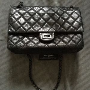 Channel quilted purse